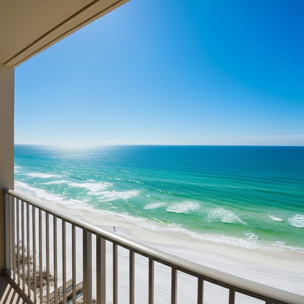 Beachfront view at Castaways in Gulf Shores, AL