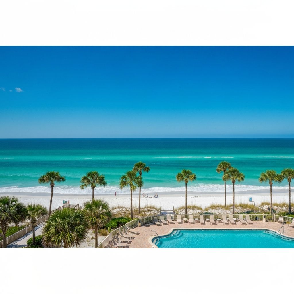 Beachfront view at The Palms in Orange Beach, AL